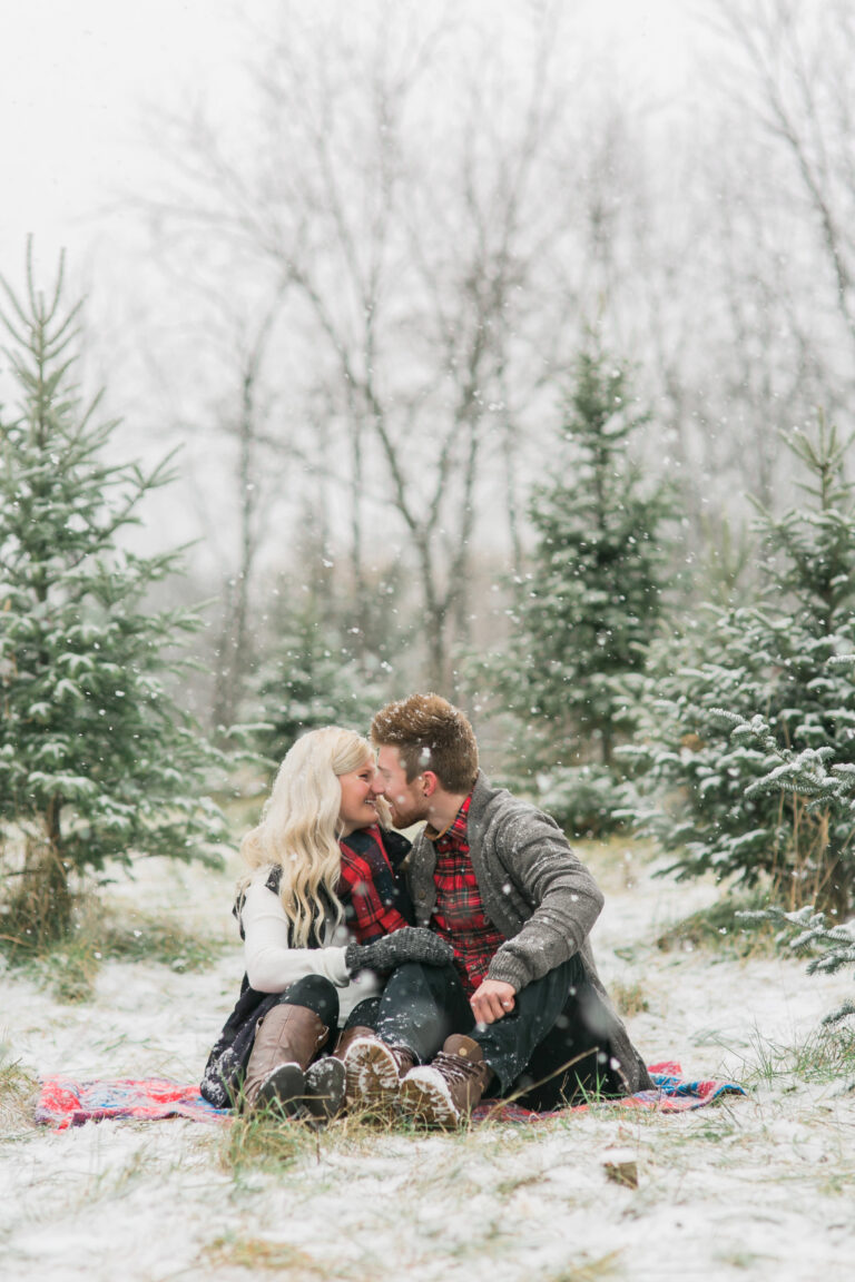 CHRISTMAS TREE FARM ENGAGEMENT SESSION // MADDY + BRANDON
