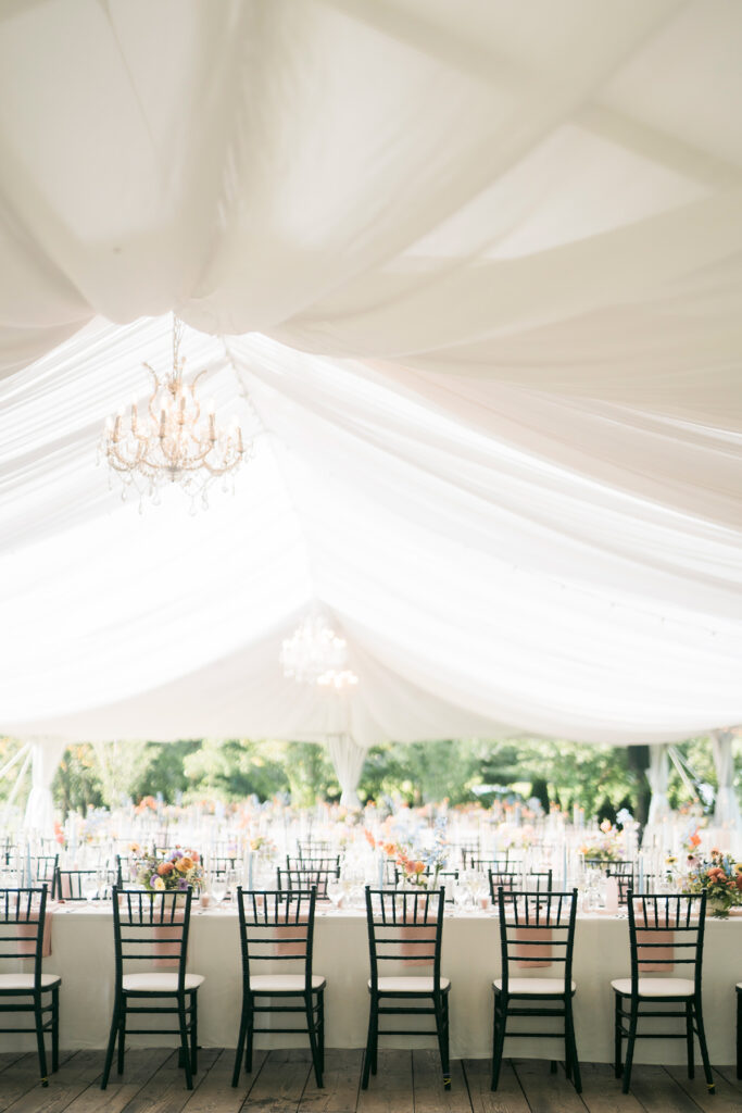 tented wedding reception space