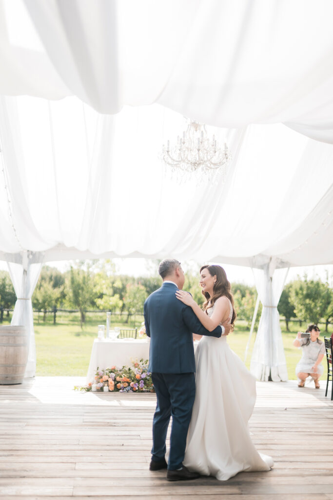 bride and groom's first dance