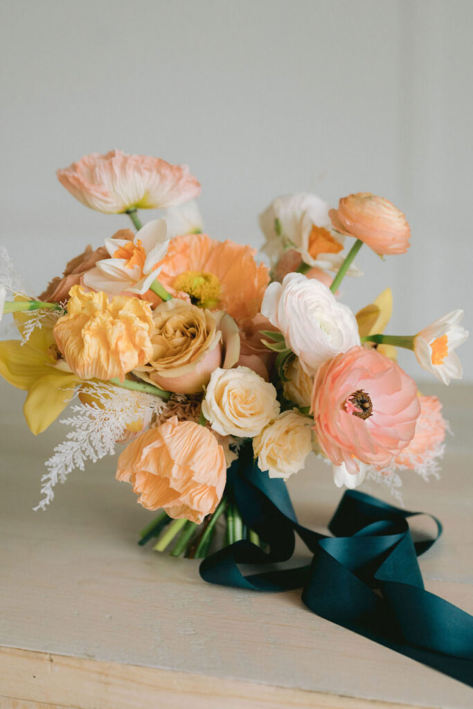 A bright and colourful bouquet.